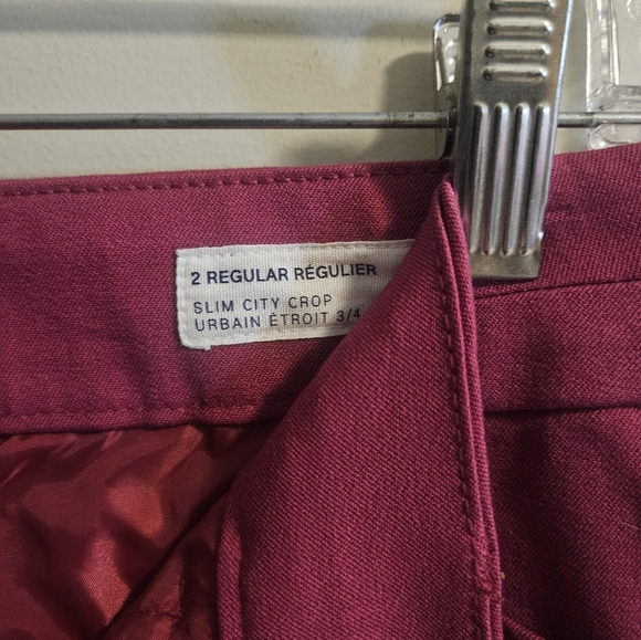 Gap Pink Slim City Crop Pants Size 2 NWT - Picture 6 of 8
